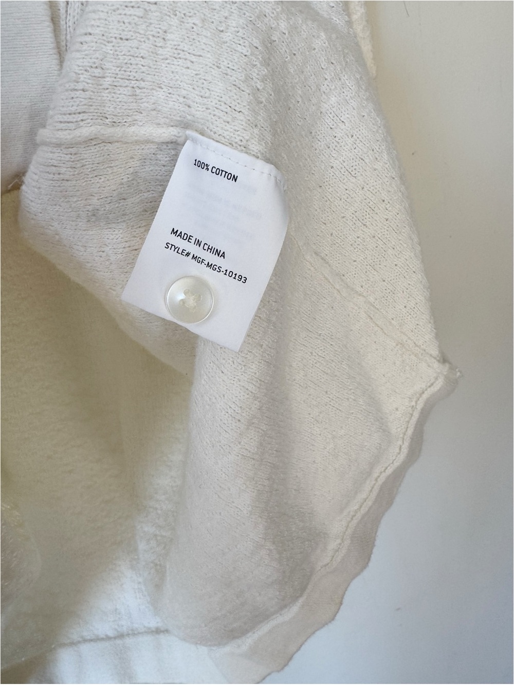 The Commons Off White Cream Cotton Knit Jacquard Button Up Polo Shirt XXL - Picture 7 of 7